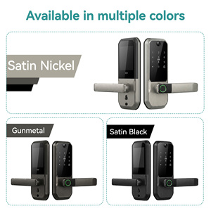 Serrure de porte intelligente SJJ WiFi Direct avec caméra de judas, application Tuya, empreinte digitale, clavier, <span class=keywords><strong>carte</strong></span> IC, interphone vidéo, déverrouillage à distance pour porte en bois - Product Image 4