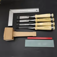 Seabo Kit attrezzi per la lavorazione del legno 4 pz scalpello piatto con martello