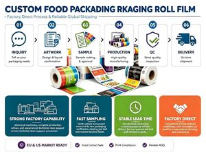 <span class=keywords><strong>Film</strong></span> d'emballage alimentaire imprimé sur mesure, <span class=keywords><strong>film</strong></span> plastique laminé pour machine d'emballage automatique, sachet pour aliments, en-cas, café, <span class=keywords><strong>film</strong></span> PET - Product Image 4