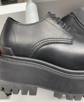 Scarpe Eleganti da Uomo in Vera Pelle, Scarpe Nere con Lacci e Plateau, Calzature Alla Moda e Trendy con Rialzo in Pelle