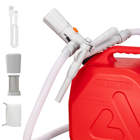 Pompe à carburant centrifuge pour fût en plastique, tuyau d'admission rétractable, débit de 3,8 GPM, puissance de 12-15W, 1 buse pour le ravitaillement domestique