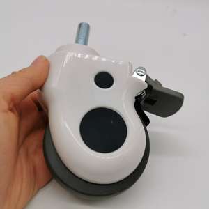 <span class=keywords><strong>3</strong></span> 4 5 इंच उच्च गुणवत्ता वाले टीपीआर डबल बॉल बेयरिंग ठोस स्टेम स्विस मेडिकल अस्पताल बिस्तर कैस्टर पहियों - Product Image 2