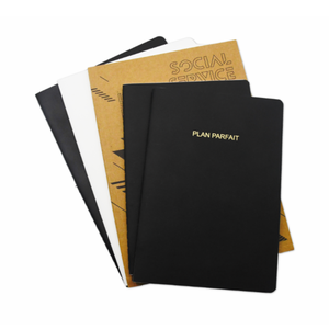 Carnets de notes et d'exercices à couverture vierge chic, reliés par fil, avec logo personnalisé et impression de pages intérieures pour les notes quotidiennes - Product Image 6