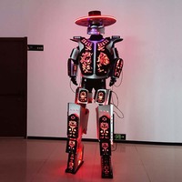 Costume de danse robot LED coloré, armure lumineuse, fabrication directe, costume personnalisé pour les spectacles de carnaval et les événements