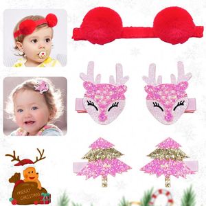 20817 YOKIKIDS <b>Christmas</b> <b>Sweet</b> Style Bow Hairpin Antler BB Clip with 10cm Crystal Sequins Girls' Tie Headwear - Product Image 4