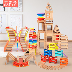 Bloques de construcción de Arquímedes, juguete de madera, 100 piezas, ensamblaje creativo para niños de 4 a 6 años, juego educativo práctico - Product Image 2