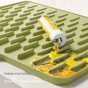 Modern Design Non-Toxic Rectangle Silicone Drain Plate <b>for</b> <b>Kitchen</b> Fruit Vegetable Bowl Dish Filter Drying <b>Mat</b> Household - Product Image 4