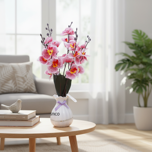 CASAMAX WL CZ-3408 Orchidee Artificiali 46cm Fiori in Plastica Composizioni Floreali Decorative Portatili Classiche ed Eleganti - Product Image 3