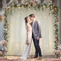 Rideaux de fond lumineux LED en polyamide pour événements intérieurs/extérieurs et fêtes d'anniversaire - Conception détachable
