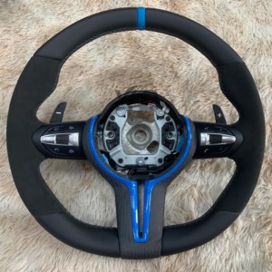 Volantes de Fibra de Carbono LED Personalizados para <span class=keywords><strong>BMW</strong></span> F30 F10 F15 F36 F20 F22 F25 F32 M3 M4 M5 X5 <span class=keywords><strong>E46</strong></span> E60 E70 E90 E91 E92 - Product Image 2