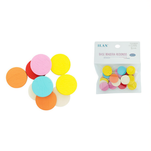 Basi Rotonde in Legno Ilan 2.0x0.3 Cm Multicolore 25 Pezzi - Product Image 1