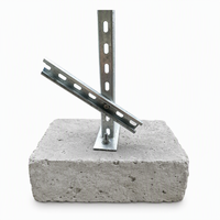 Système de montage solaire lesté non-pénétrant pour toit plat en béton, support de panneau solaire sans perçage, résistant aux vents de 60 m/s+, en promotion