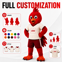 Costume de mascotte d'oiseau en peluche personnalisé, tenue de personnage d'oiseau de dessin animé en fourrure réaliste pour équipe sportive, défilé, événement de marque, performance.
