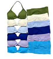 Femmes Fitness Halter Shockproof Bra High Waist Hip Lift Yoga Tight Short Quick Drying Backless Crop Top Shirt Workout Set