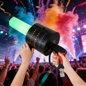 Fabrieksdirect 20W Handheld LED <span class=keywords><strong>CO2</strong></span> Confettikanon IJzer RGB 3-in-1 voor Disco Party Bruiloft Festival - Product Image 2
