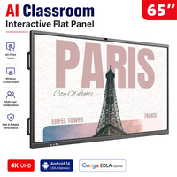 Interactief plat touchscreen smartboard 55/65/75/86 inch LCD digitaal display scherm voor scholen