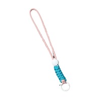 Cordon de téléphone portable bandoulière créatif et tendance avec boucle métallique, couleurs assorties, noué, coloré, anti-perte, pour couple, 23 cm de long