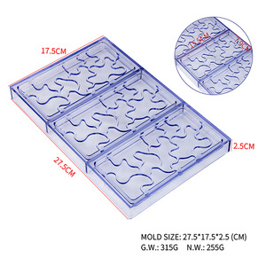 Venta caliente creativa serie de moldes de Chocolate herramienta de hornear de plástico transparente helado DIY molde de caramelo MODELO DE Chocolate - Product Image 6