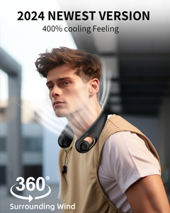 Ventilador de Cuello Portátil Deportivo para Exteriores, Recargable por USB, Diseño sin Aspas, 72 Salidas de Aire - Product Image 6