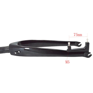 Horquillas de freno de disco de bicicleta plegable <span class=keywords><strong>Minivelo</strong></span> 451 de 20 ", piezas de horquilla antigua de fibra de carbono UD de 100mm - Product Image 3