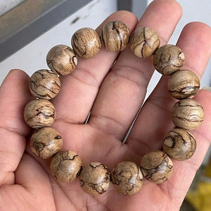 Bracelet en perles de bois naturel fait main, élastique, bijoux en perles de bois pour hommes et femmes, du Vietnam - Product Image 1