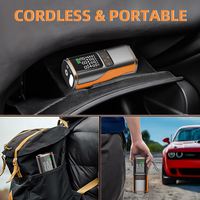 Mini pompe à air de voiture rechargeable portable électrique sans fil 6000mAh pompe à compresseur d'air de voiture infator de pneu numérique pour camionnette
