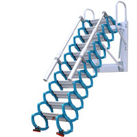 Échelle de grenier murale rétractable en aluminium robuste et moderne, 12 marches, charge maximale de 300 kg, avec verrouillage manuel pour utilisation en intérieur