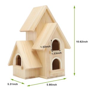 Kit Diy Atacado Bird House Decorar Artes para Pinho Exterior Casa De Pássaro De Madeira Com Ferramentas Penduradas - Product Image 2