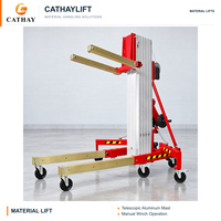 Treuil manuel pour levage de matériaux avec pieds pliables et roulettes de transport pour l'installation d'équipements CATHAY MAL