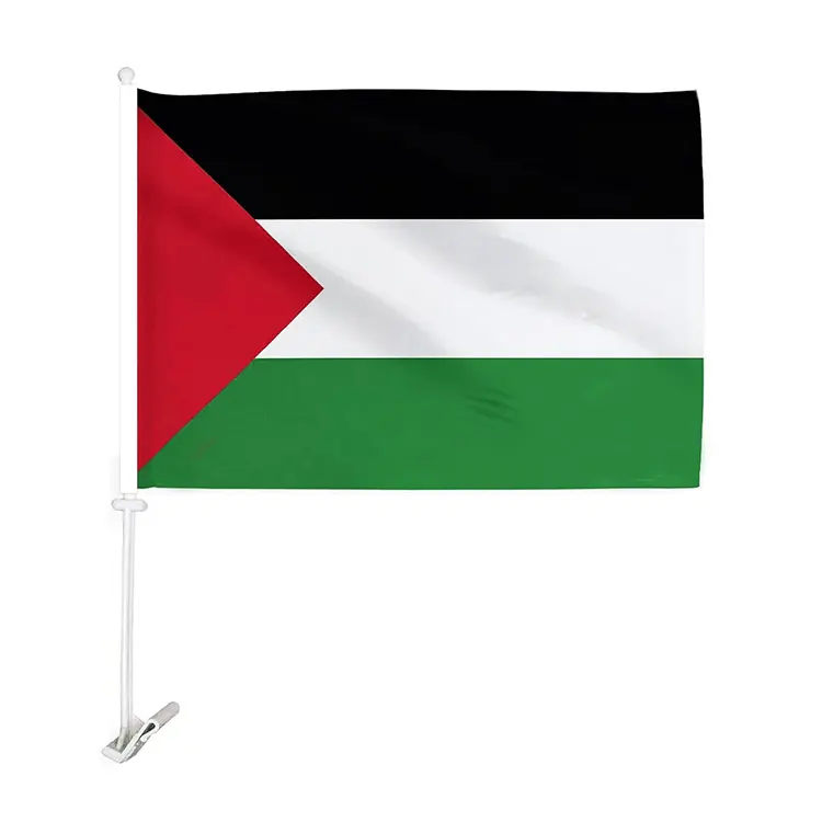 Wholesale car decoration nationall world flag custom country 12x18 inches 30x45cm Palestine car window flag for car