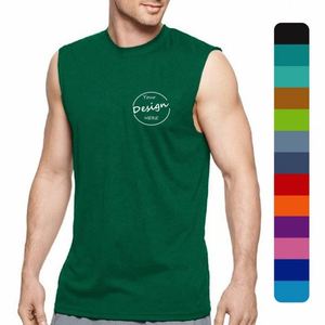 Débardeur d'été à col ras du cou élastique sans manches personnalisé de haute qualité Débardeur pour hommes à prix de gros - Product Image 1