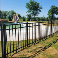 Panneaux de clôture de jardin modernes en aluminium, 1,8 m de haut, clôture de sécurité en métal pour projets résidentiels