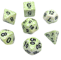 Collection de dés de jeu de rôle en pierre précieuse Marble Essence, 7 pièces |   Dés polyédriques à texture de pierre en 6 couleurs |   Fabrication de dés RPG sur mesure OEM