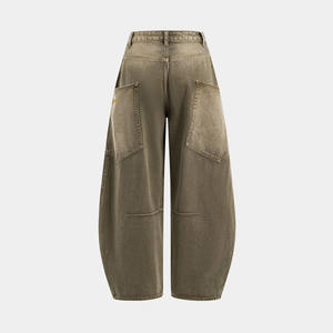 <span class=keywords><strong>Jeans</strong></span> Larghi da <span class=keywords><strong>Uomo</strong></span> Vintage di Alta Qualità, Eco-Friendly, Traspiranti, in Denim Grezzo, Oversize, Lavaggio Scuro, Gamba Larga, 100% Cotone, Inverno Primavera - Product Image 6