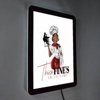 Support d'affichage publicitaire mural portable personnalisé A2/A3/A4 pour restaurant, salon, cadre pour affiche, support de menu en acrylique, LED