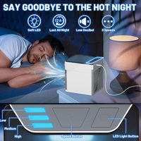 Mini ventilateur de climatisation portable USB pour bureau à domicile, ventilateur de refroidissement de deuxième génération, humidificateur, réglage de la vitesse du vent sur 3 niveaux