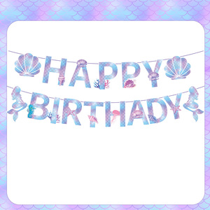 Nuovo Set di Piatti in Carta Ecologici a 4 Colori, Tema Sirena con Scaglie di Pesce, Stile Cartone Animato per Feste di Compleanno e Decorazioni - Product Image 5