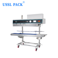 Scelleuse de sachets en acier inoxydable FRP-1120LH pour l'emballage de sacs alimentaires de grande hauteur, machine de scellage de sachets verticale réglable et continue