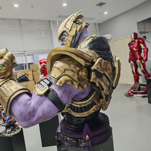 Estatua de Acción de Marvel Legends, Busto de <span class=keywords><strong>Thanos</strong></span> Realista en Escala <span class=keywords><strong>1</strong></span>:<span class=keywords><strong>1</strong></span>, Estatua de Fibra de Vidrio para Decoración del Hogar - Product Image 2