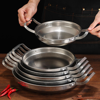 Assiette Moderne en Acier Inoxydable de Haute Qualité pour Paella, Écologique, Argentée/Dorée, Idéale pour la Cuisson des Plats Chauds et des Ragoûts
