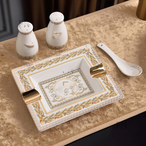 Luxury Blue Palace Dining Room Sets Dinnerware Sets Europe Bone China Wholesale 58 Pcs Dishes and Plates <b>Brown</b> <b>Box</b> Giveaways - Product Image 6