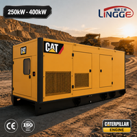 Groupe électrogène diesel silencieux 250kW 300kW 350kVA 400kVA avec moteur Caterpillar, triphasé 220V 380V, pour alimentation industrielle
