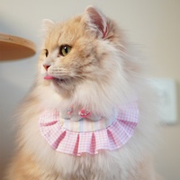 Bavoir décoratif en polyester pour animaux de compagnie, motif dessin animé bonbons, populaire, pour chats et chiens, serviette anti-bave, design mignon, toutes saisons