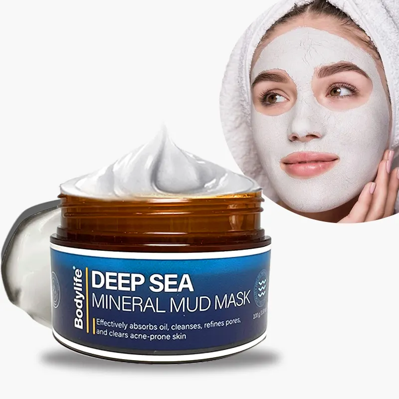 Dead Sea Mud Clay Mask Vitamin C Hyaluronic Acid Dry Oily Sensitive Skin Facial Body Moisturizing Acne Treatment Wholesalers