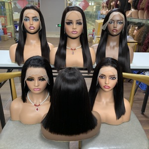 Perruques en cheveux humains lisses vietnamiens de 14 pouces avec dentelle frontale 13x4 dans des nuances naturelles pour une allure naturelle - Product Image 5