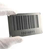 Etiquetas Metálicas de Aluminio Grabadas con Láser Personalizadas de Alta Calidad, Etiquetas Metálicas Impermeables con Código de Barras, Placas de Identificación Institucionales