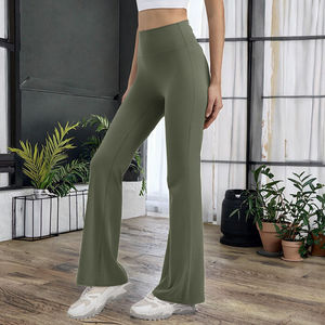 YIYI Leggings de sport pour femme, doux, taille haute, effet push-up, coupe évasée, jambe large, taille élastique, décontracté, style bootcut, pour le yoga et la gym - Product Image 3