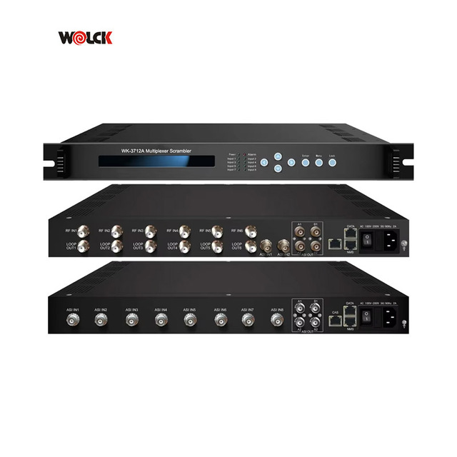 DTV Broadcasting IPTV Tuner 8 ASI Input SPTS MPTS Multiplexer Scrambler