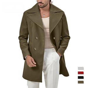 Áo khoác nam mùa thu/đông 2025, kiểu dáng trung bình, chất liệu thường, cổ trụ, cài khuy đôi, ôm dáng, áo khoác ngoài và áo gió - Product Image 2