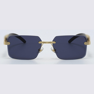 Gafas de Sol Clásicas Carer Doradas, Gafas de Marca de Lujo, Gafas de Sol de Diseñador, Gafas de Metal sin Montura, Gafas con Protección UV - Product Image 3